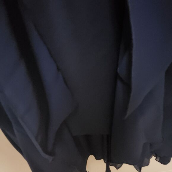 VTG Women's S.L.Fashions Two Piece Navy Flowy Maxi Formal Dress Set Sz 18W, NWOT - Picture 8 of 15